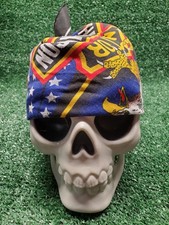 Harley Davidson Bandana Handkerchief Vintage Eagle American Flag USA RN 15187