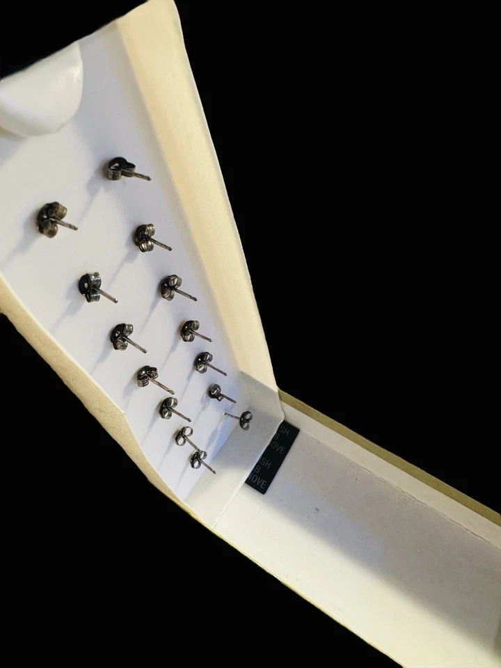 De Colección 7 Pares Pendientes Perlas Honora 6mm Multicolor Perforados Esterlina 925 Caja Original Foto 4 de 4