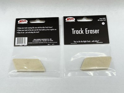 Ho N Scale 2PK Atlas Track Eraser for Model Railroad Slot Car Track Cleaner #402
