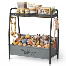 Large Dog Toy Basket Dog Toy Bin with Storage Organizer Trapezoid Dog Toy Box...