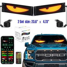 2X Devil Eyes Light, 23''x5'' for Car Truck Windshield,Programmable LED Display