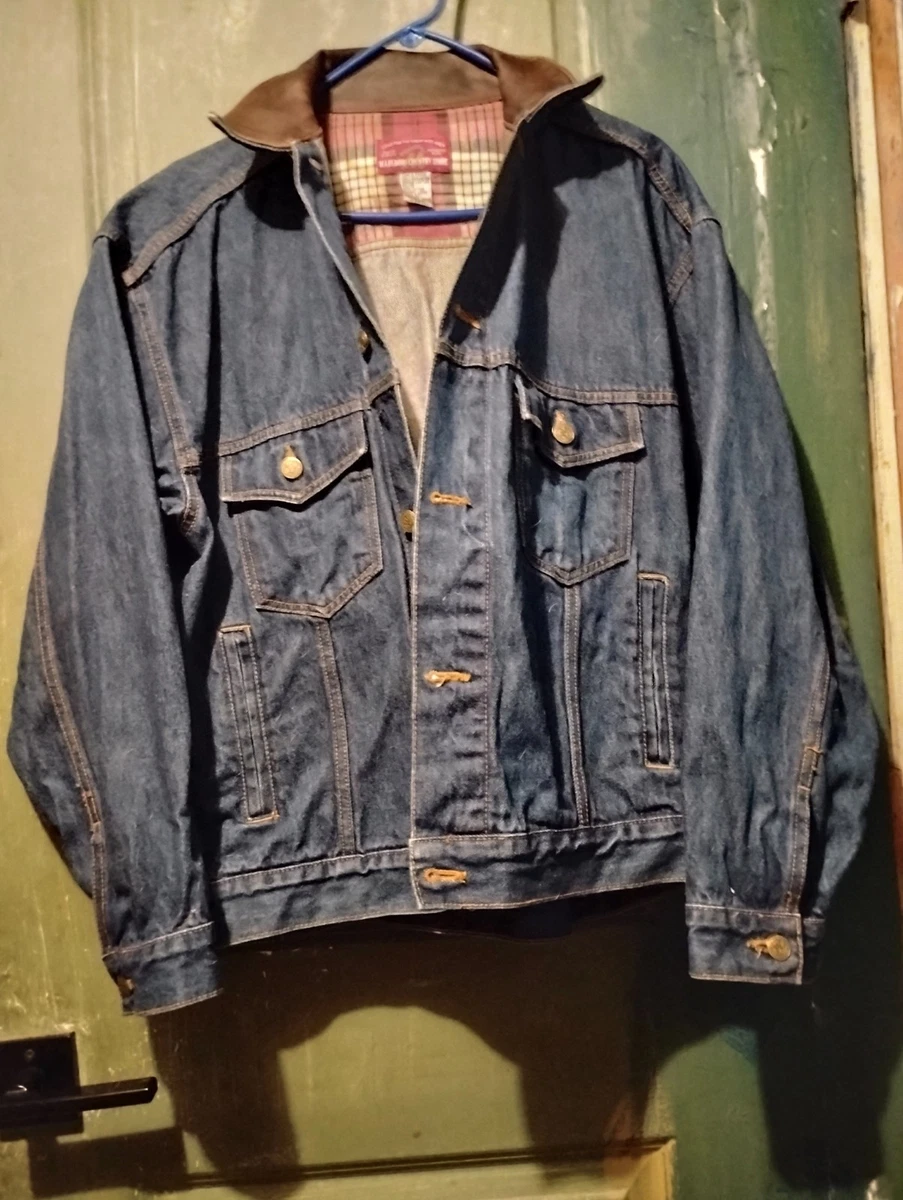 denim jacket leather collar products for sale | eBay
