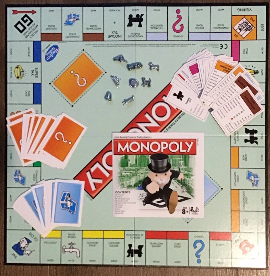 Monopoly Board Game with Cat Token Hasbro Gaming Used Complete Excellent - Image 3 of 4