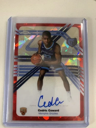 2025-26 Topps Chrome Sapphire Cedric Coward AUTO  1/5