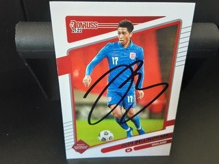JUDE BELLINGHAM ENGLAND Hand Signed Panini WORLD CUP 2022 Football trade card