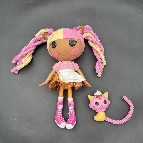 Lalaloopsy Silly Hair Scoops Waffle Cone Full Size Doll w Pet Cat