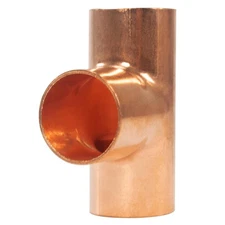 Appli Parts AP-T034 3/4 in Wrot Copper Tee CxCxC connections for refrigeration,
