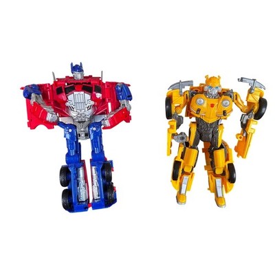 Transformers Optimus Prime and Bumblebee Transforming Action Figure Lot Hasbro