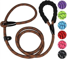 6 FT Heavy Duty Dog Leash, Durable Premium Quality Strong Training Rope Slip ...