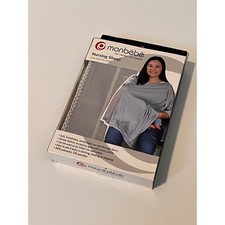Monbebe Nursing Shawl Gray Multi-Use Breastfeeding Cover Car Seat Canopy NEW