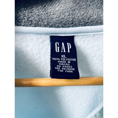 GAP Womens Fleece Vest Light Sky Blue XL Y2K - Picture 3 of 4