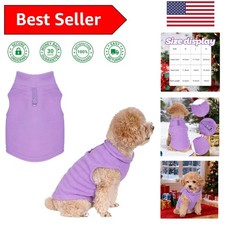 Warm Purple Dog Fleece Vest Pullover for Small Breeds - Cozy Winter Style