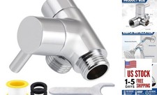 All Metal 2-Way Shower Arm Diverter Valve, G1/2 Solid Brass Shower Chrome