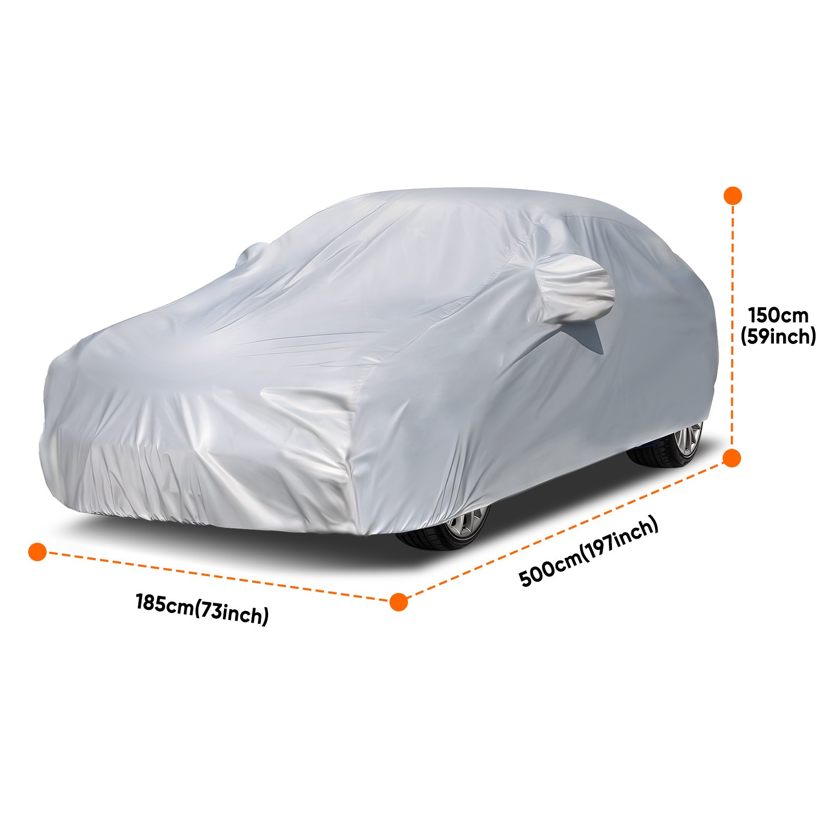 Full Car Cover Waterproof Sun UV Snow Dust Rain Resistant Car Protection XL Size