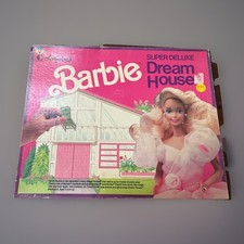Vintage Barbie Super Deluxe Dream House Colorforms Playset 1990 w Box Scenes