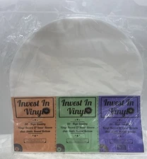 50 LP Inner Sleeves Anti Static Round Bottom 33 rpm 12" Vinyl Record Album