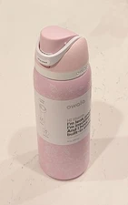 Owala FreeSip Ribbon Toile pink 32 oz stainless steel water bottle UO sold out