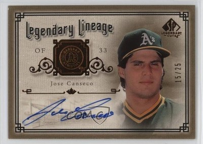 2005 SP Legendary Cuts Lineage 15/25 Jose Canseco #LE-CA Auto 0d08