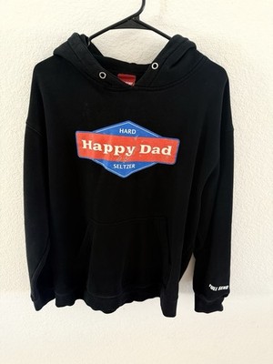 Happy Dad Hard Seltzer Nelk Boys Pullover Hoodie Black Size L Authentic