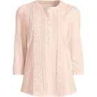 Lands' End Women's Plus Size 2X  Pink Opal Lightweight Jersey Embellished Top