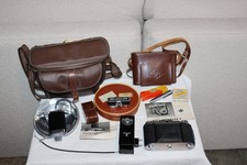 Vintage 1950s AGFA ISOLETTE Folding Camera f4.5 35mm Lens w/Accessories Telex