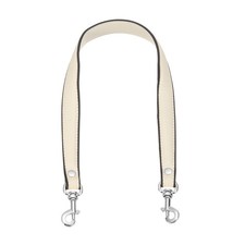 22.8" Leather Purse Strap, Purse Handle Replacement, Beige/Silver