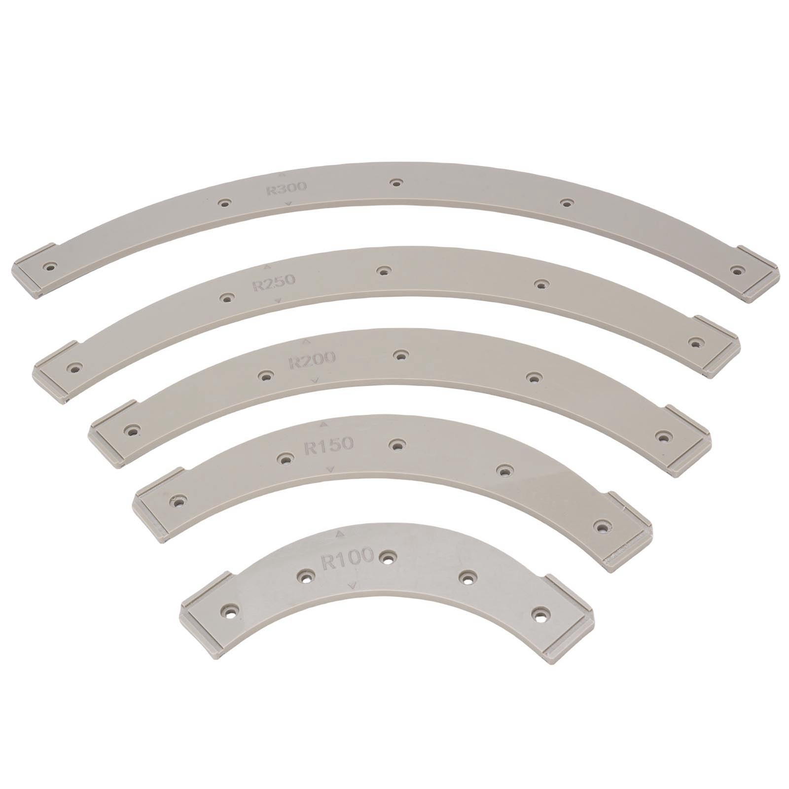 5PCS Router Radius Templates With Removable Jig R100 R150 R200 R250 R300 Plastic