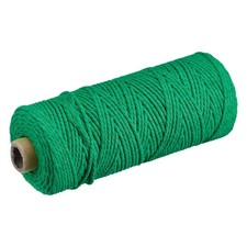 Cotton Braided Rope Cable Rope Emerald Green 100m/109 Yards 2mm Diameter