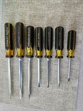 Vintage Stanley 100 Plus 7 Piece Screwdriver Set Phillips & Flat 