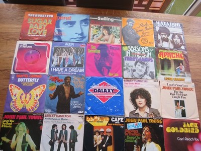 40 Vinyl Single 7  Sammlung Konvolut Rock/Pop 70er-Jahre Original-Cover   Sehr