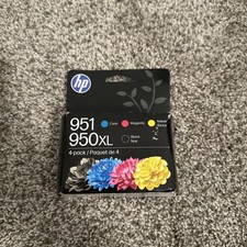 4-PACK HP GENUINE 950XL BLACK 951 COLOR INK OFFICEJET PRO 8610 SEALED 02/2028