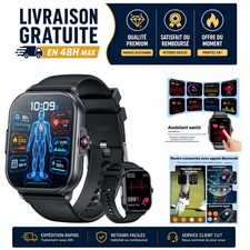 Montre connectée ECG idomars Sport Homme Bluetooth Appels Santé 2,01"