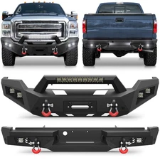 For 2011-2016 Ford F250 F350 F450 Super Duty Front/Rear Bumper With Winch Plate