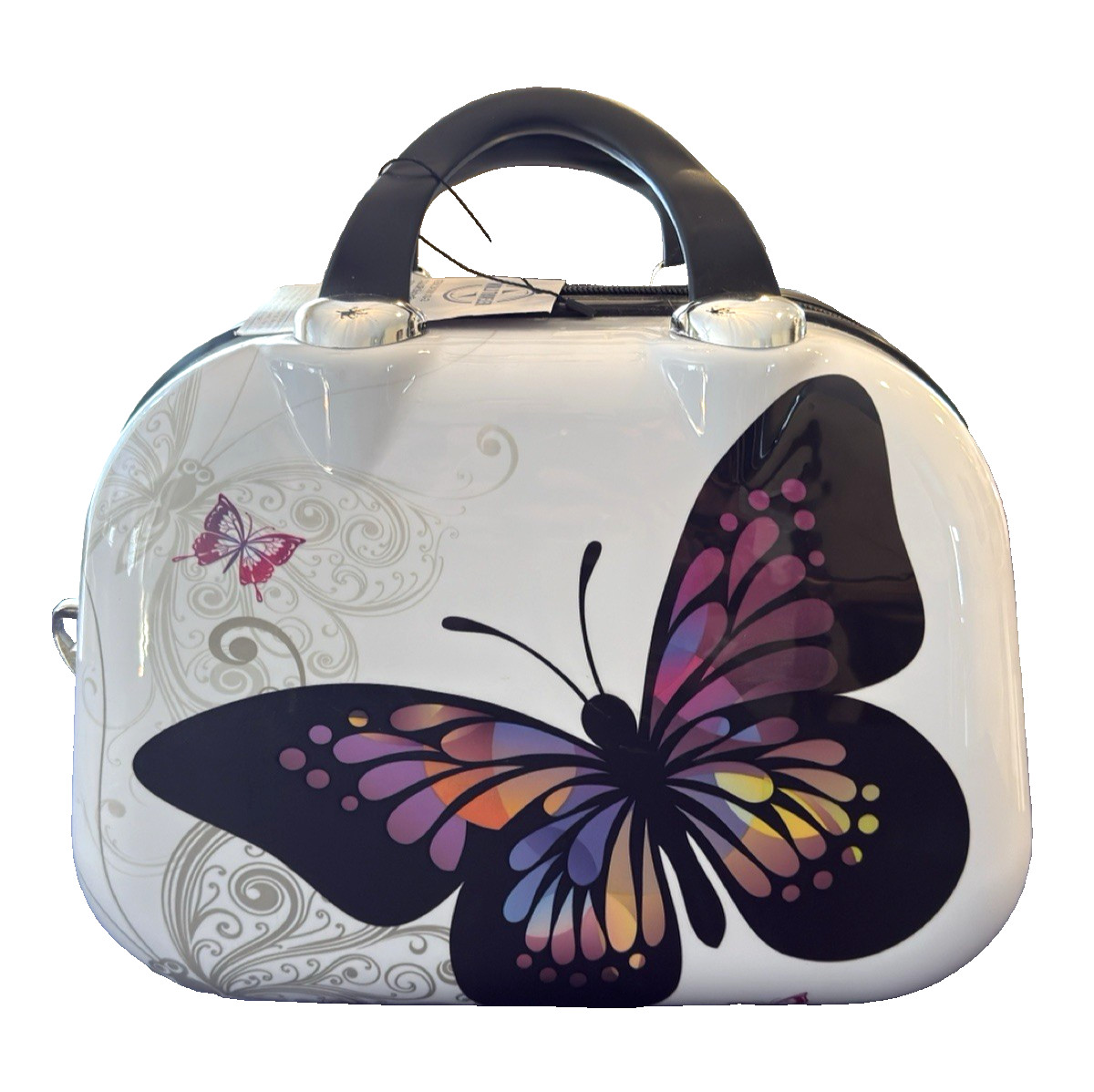NEW World Traveler Butterfly 13-Inch Hardside Cosmetic Case 