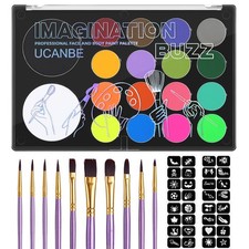 UCANBE Face Painting Kit for Kids  Adults -18 Colors Palette Set