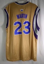 NWT Reebok Sacramento Kings Purple/Gold #23 Signed Autographed Kevin Martin XL