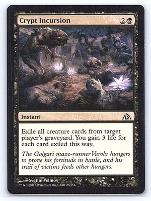 Crypt Incursion 23 Common Dragon's Maze Magic: The Gathering Lightly Played