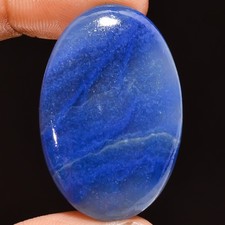 Natural Blue Aventurine Oval Shape Cabochon Gemstone 47 Ct. 37X25X5 mm GC-28953