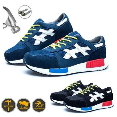 Herren Damen Arbeitsschuhe Leicht Stahlkappe Sport Sneaker S3 Sicherheitsschuhe