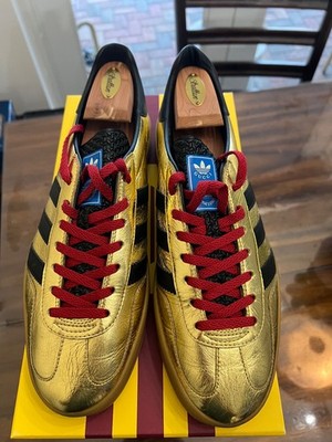 Size 12.5 - Adidas x Gucci Gazelle Metallic Gold for sale online