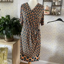 John Lewis Collection Faux Wrap Dress Size 18 Occasion Wedding Business