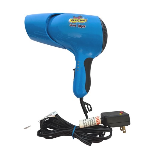 Crazy Dog Quiet Dryer Blue Handheld Pet Grooming Hair Dryer Multiple Settings