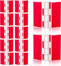 12 Pcs Plastic Hinges Acrylic Self Adhesive Piano Hinges for Cabinet, 35X25Mm