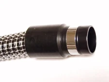 Hose Cuff with metal band Central Vacuum BLACK - for connecting to wall inlet