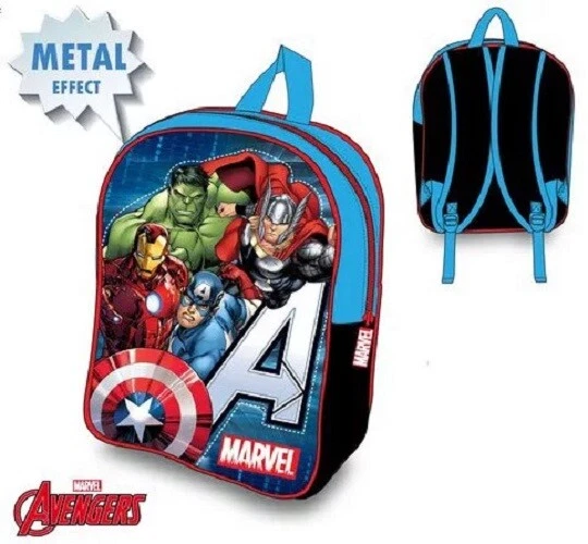 Sac à Dos Cartable 3D Avengers Marvel Iron Man Captain America Hulk Thor 31 cm - Photo 1/1