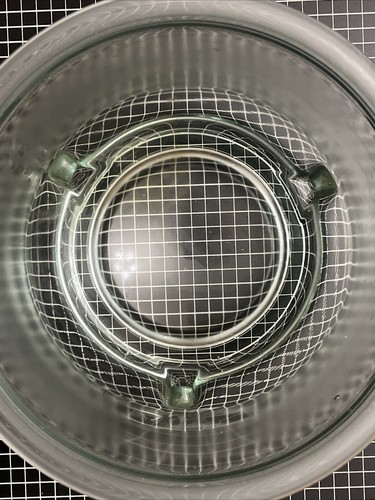 NALGENE Cat #5312, 9" (230mm) Metal/Enamel Plate for Lab Desiccator w/ Glass Jar - Picture 2 of 8