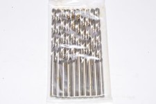 NEW 10 Piece Set of HSS 3/16'' Bright Finish Straight Shank Twist Drill Bits