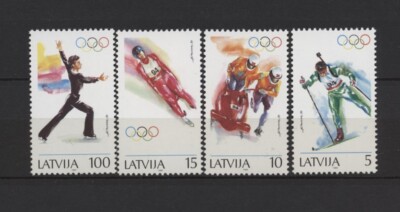 33804 LETTLAND POSTFRISCH ** 1994 Olympische Winterspiele Lillehammer 4v