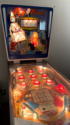 Vintage 1961 Gottlieb EGG-HEAD TIC TAC TOE EM Pinball State Relay