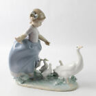 1987 Lladro Hurry Now Girl With Geese Figurine 5503 Retired